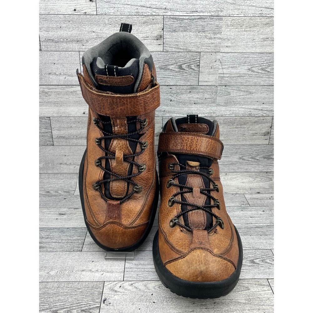 Dr Comfort Ranger 9420 Men Brown Leather Hiking Boots Hook Loop Strap 11M